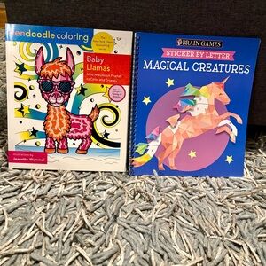 2 Adult or Teen-Age Girls Coloring Activity Sticker Books~ New from Target